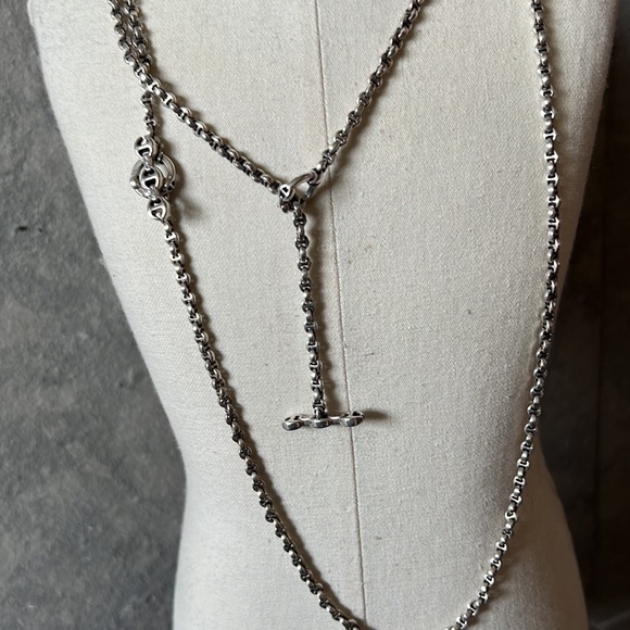 Hoorsenbuhs micro open link 24 inch sterling necklace never worn with diamonds! - Picture 9 of 16